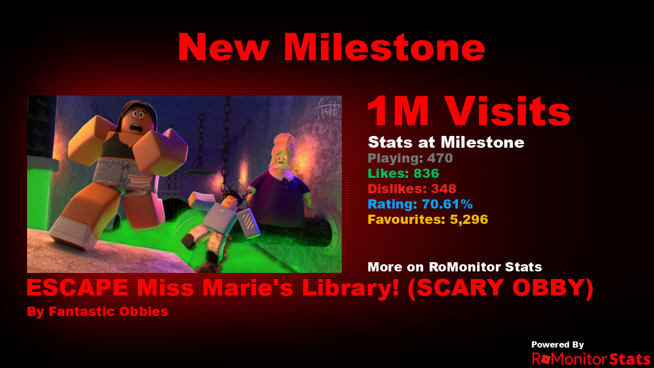 ESCAPE Miss Marie's Library! (SCARY OBBY) - Roblox