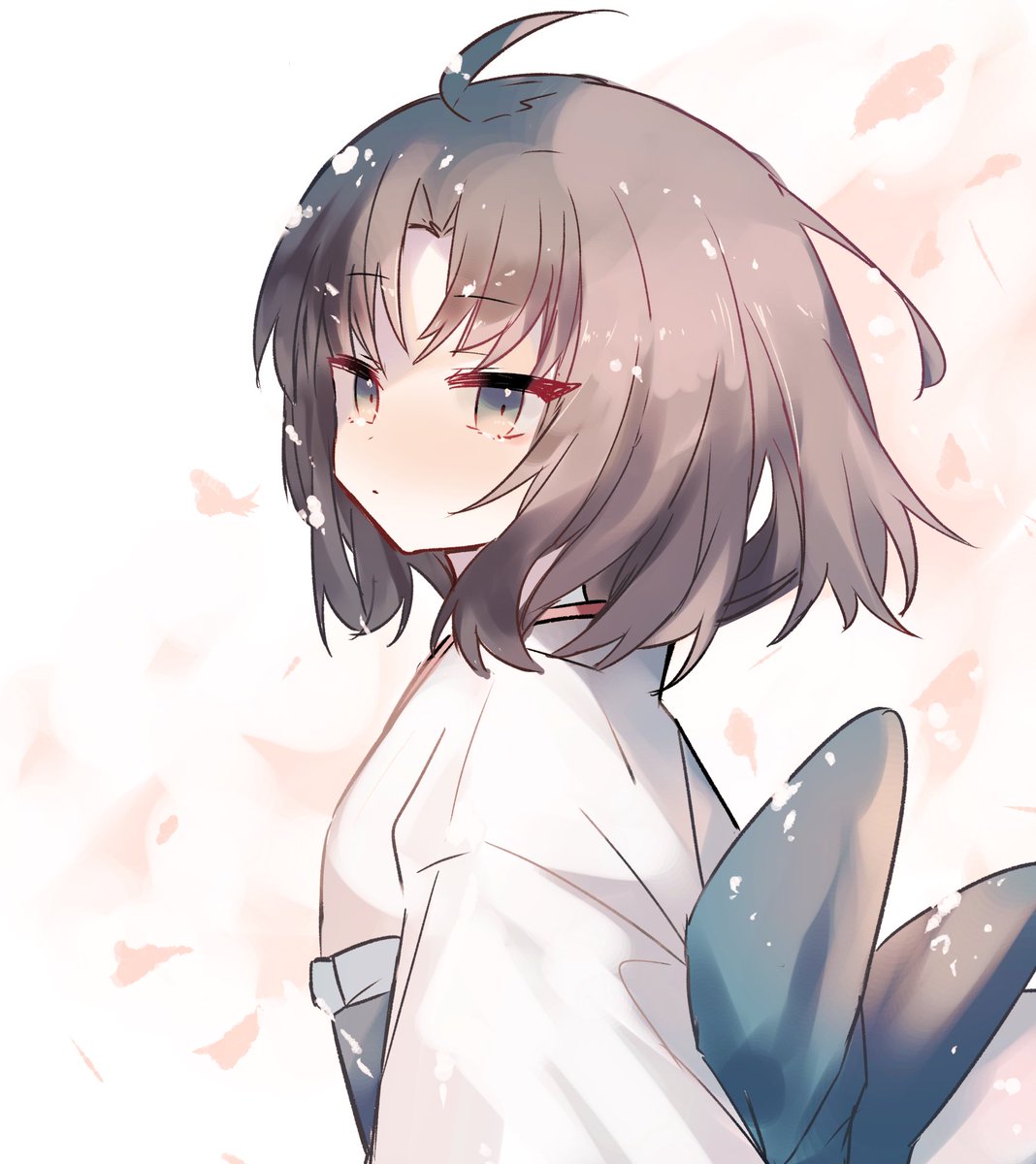 両儀式(空の境界) 「雪桜 」|の・あみゅるのイラスト