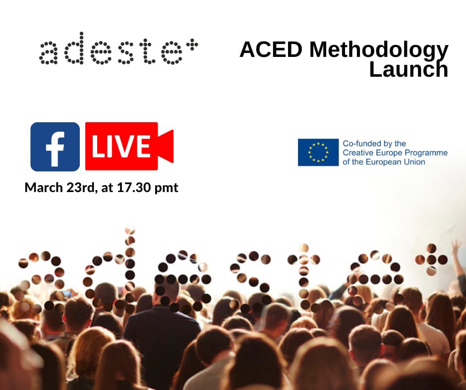 #ACED – Audience Centered Experience Design methodology- will be presented tomorrow at 17.30 pmt. The presentation can be followed on our Facebook Live where we will share the model and the story behind it. #CreativeEurope