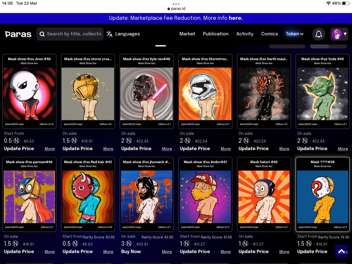 🎉👌สวัสดีครับ คิงคอง คนเดิมครับ อาทิตย์นี้ 

🎉🎉Drop งานใหม่ใน Paras จนครบครึ่งทางแล้วครับ 

✅✅Collection: Mask show <a href="/ss/">ss</a> #00 - 50/100  

ฝากเพื่อนด้วยนะครับ ราคาตั้งแต่ 0.1- 3 near

paras.id/collection/mas…