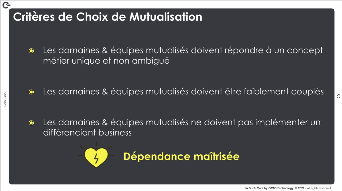 OCTOTechnology's tweet image. [#LeComptoir] Retour sur les 3 critères de choix de mutualisation ⬇️

#OCTOEvents