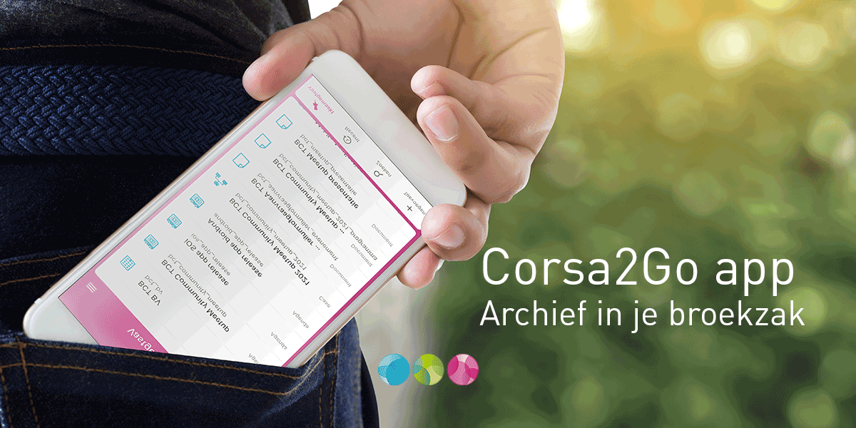 LudoGulpen's tweet photo. Wij introduceren de Corsa2Go app. Corsa gebruikers kunnen hiermee anywhere en anytime vanaf een mobile device toegang tot Corsa krijgen. Met de Corsa2Go app heb je nu altijd je archief in je broekzak.
#archief https://t.co/Ld4wJ9v5DN https://t.co/nPL8X6T446