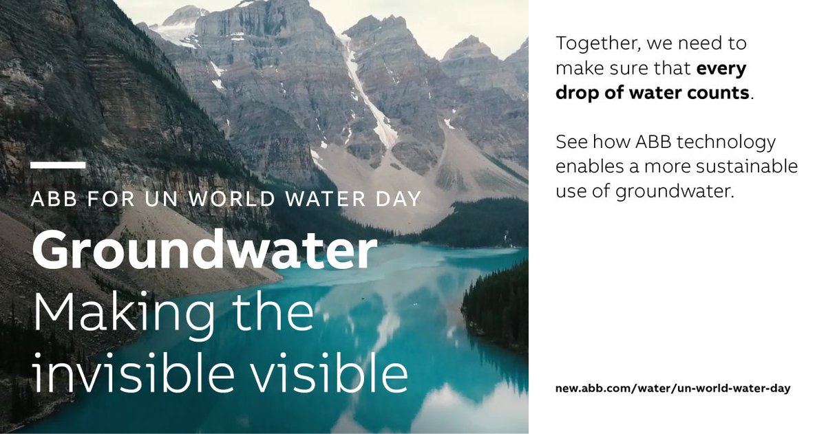 On #WorldWaterDay, we urge people everywhere to not take groundwater for granted. Together, we can make sure that every drop counts: new.abb.com/water/un-world…💧 #Water #WaterIndustry #WWD2022