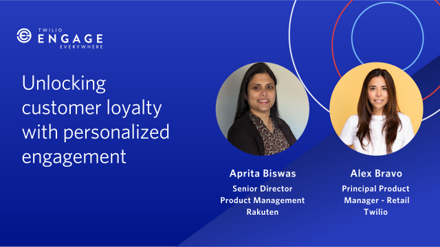 dirschauer's tweet photo. Customer loyalty is changing. Is the way you're engaging with your customers adapting? Join us for #TwilioEngage on March 29 as Rakuten's Aprita Biswas shares how retailers can engage customers with highly-personalized shopping experiences. https://t.co/YLzWknCKkI https://t.co/5uqcn26C2w