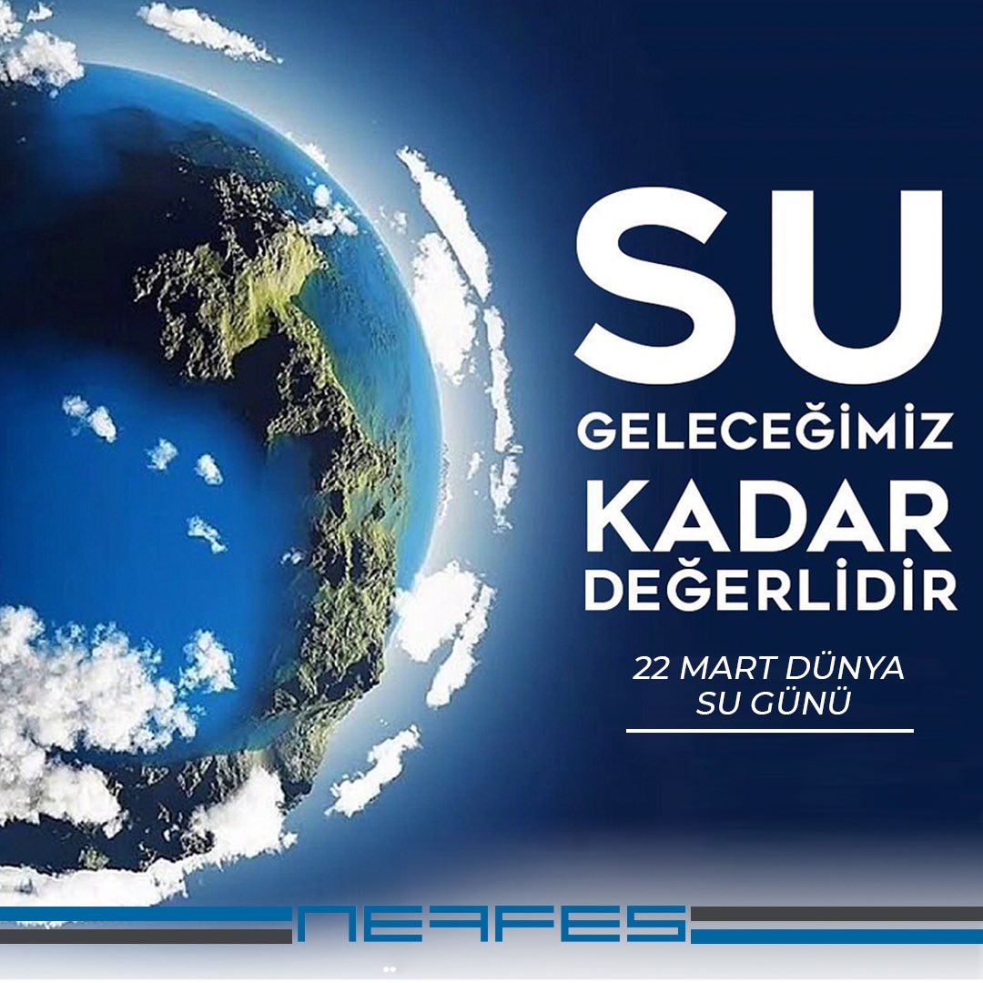 neffesnet's tweet photo. Doğaya daha yeşil, suya daha mavi, geleceğe daha umutlu bakabilecek bir dünya için bir adım atın. 
22 Mart Dünya Su Günü kutlu olsun!💦🌊
#DünyaSuGünü #22martdünyasugünü https://t.co/epIedD6b5w