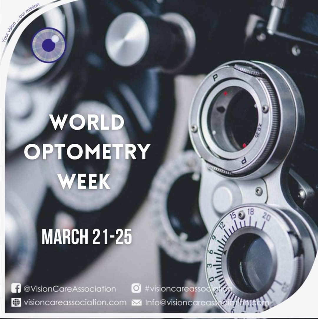 VisionCareAssn's tweet image. March 21-25: World Optometry Week
This week is devoted to honor the Eye Care Profession with Optometrists who work sincerely and earnestly to make this care accessible to all who need it
#WorldOptometryWeek #VCA #الاسبوع_العالمي_لمهنة_البصريات_وقياس_النظر #Vision_Care_Association