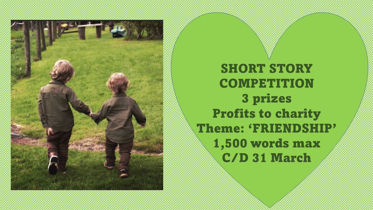 FCapaldiBurgess's tweet photo. *SHORT STORY COMPETITION*
Closing soon
Created in memory of RNA member &amp; friend Rosemary Goodacre. Profits to charity
Theme 'FRIENDSHIP'
#TuesNews @RNAtweets 
Full details and rules here https://t.co/mVb3MwWLqe
 #shortstory #competition  
#WritingCommunity #FORGcompetition https://t.co/ZNSdREYdOp