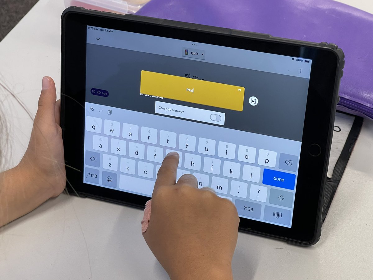 MsStephICT's tweet photo. Ss loved creating their own @Kahoot for Spelling today! Great way for allowing students to be creative in the classroom while demonstrating their level of understanding. #InnovateCreateTech https://t.co/yXYjDSnHsr