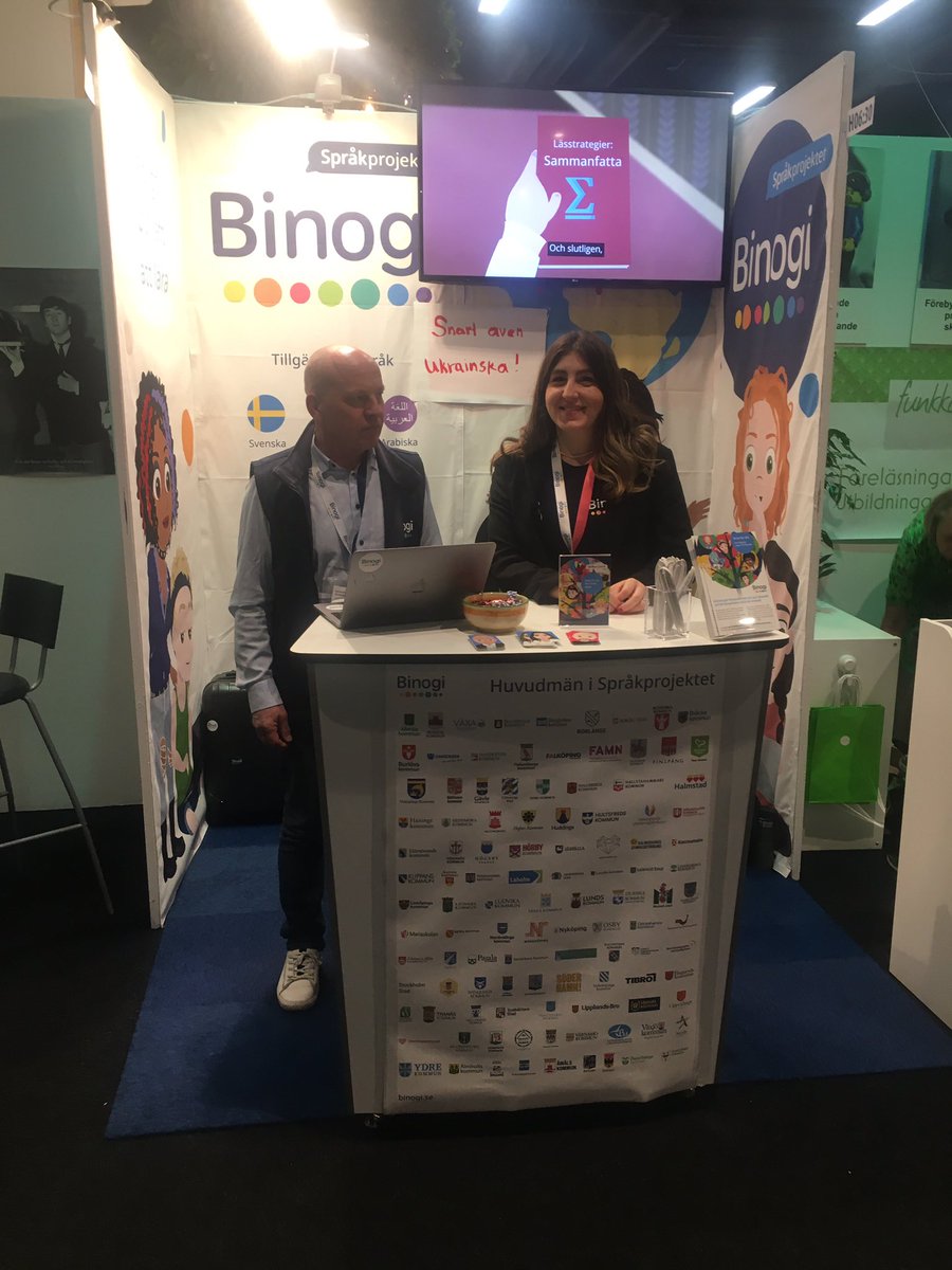 Äntligen får vi vara ute och träffa skolsverige igen!! Kom och säg hej vid vår monter H06:31 #nordiskaskolledarkongressen2022 #binogi #skolaföralla #flerspråkighet