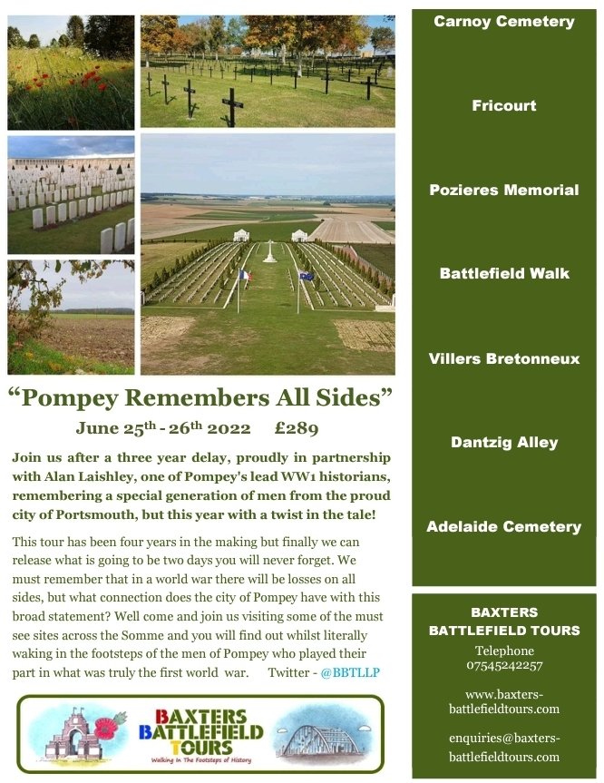 BBTLLP's tweet photo. Dont miss out and join us in partnership with one of #Portsmouth's lead #WW1 #Historians @AlanLaishley on the next installment of our #PompeyRemembers tours. Places still available, check out https://t.co/TiB3CN5ndq
for full details. #Pompey #Hampshire #Southsea https://t.co/h5LM2GKMIV
