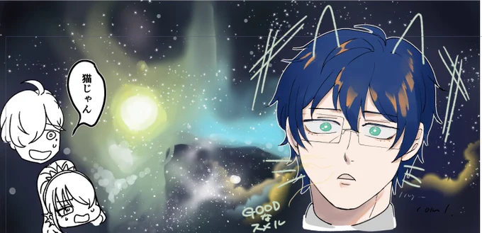 フレーメン博士 みんなの恋愛観 パタ姐の光属性が凄かった…助かった… #まめねことレオス #レインの依頼書 #絵バンス