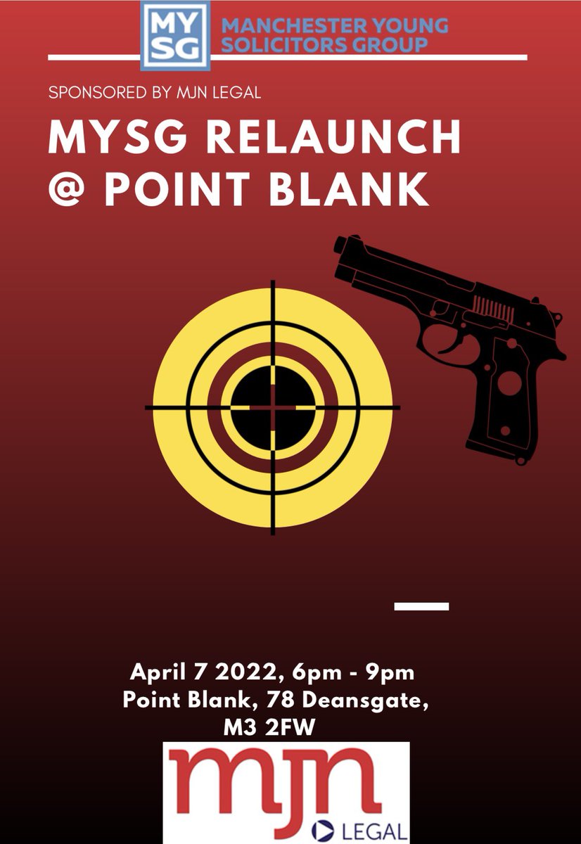 Join us for our unmissable MYSG relaunch at Point blank on April 7th kindly sponsored by <a href="/MJNLegal/">MJN Legal</a> - tickets: eventbrite.co.uk/o/mysg-1788733…