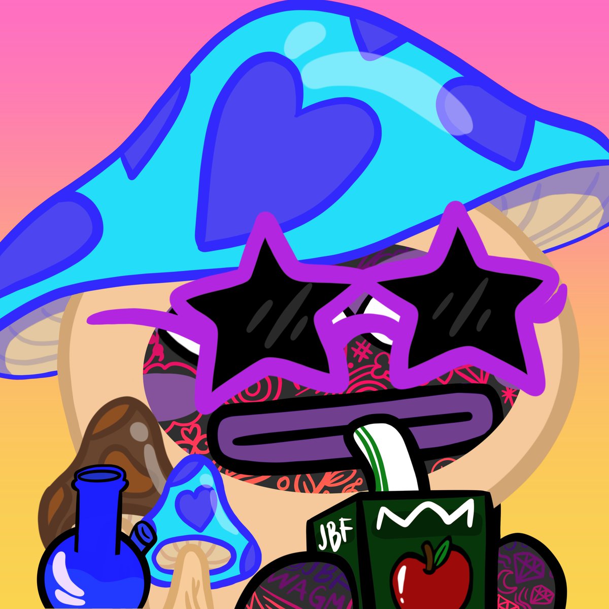 davegikd's tweet photo. So happy about the @Juiceboxfrens I've got 😍🧃

💫#1 rarest cartoon zap hat JBF#3566 (total#52)💫
https://t.co/y6r7HTwY4g

🌿#420 rarest JBF#4475🌿
https://t.co/LW9JPeaB91

🍄#846 rarest BlueShroomBong JBF#6323🍄
https://t.co/nh7cz9VLy1

NFT by @SeraStargirl 

#NewNFTProfilePic https://t.co/WlTx6f4pYa