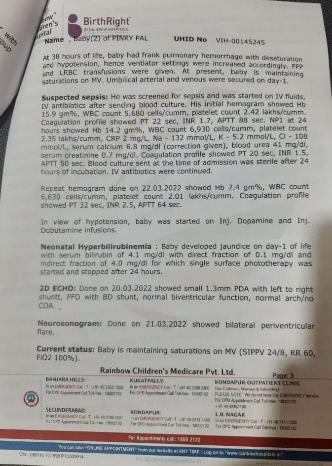 KondaMurthy's tweet photo. @KTRTRS Sir urgent support required medical emergency. New born baby boys (2) both are on ventilator support.. parents unable to bear the expense nearly 2Lacs per day. Please support sir.. Attend Mr.Shaker +91 99126 77144 please support sir 🙏🙏🙏 and save life’s https://t.co/sVRN0PAqCH