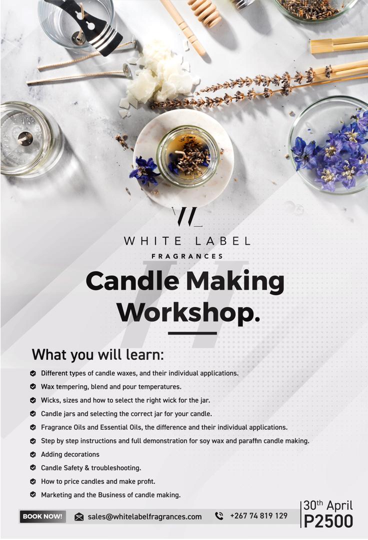 Do you want to learn more about  the  business of candle making and how to make profit from it? Then this is the class for you. 
Join us on the 30th of April as we will be teaching you all about candles  as well as exploring different marketing tactics and profit making tools.