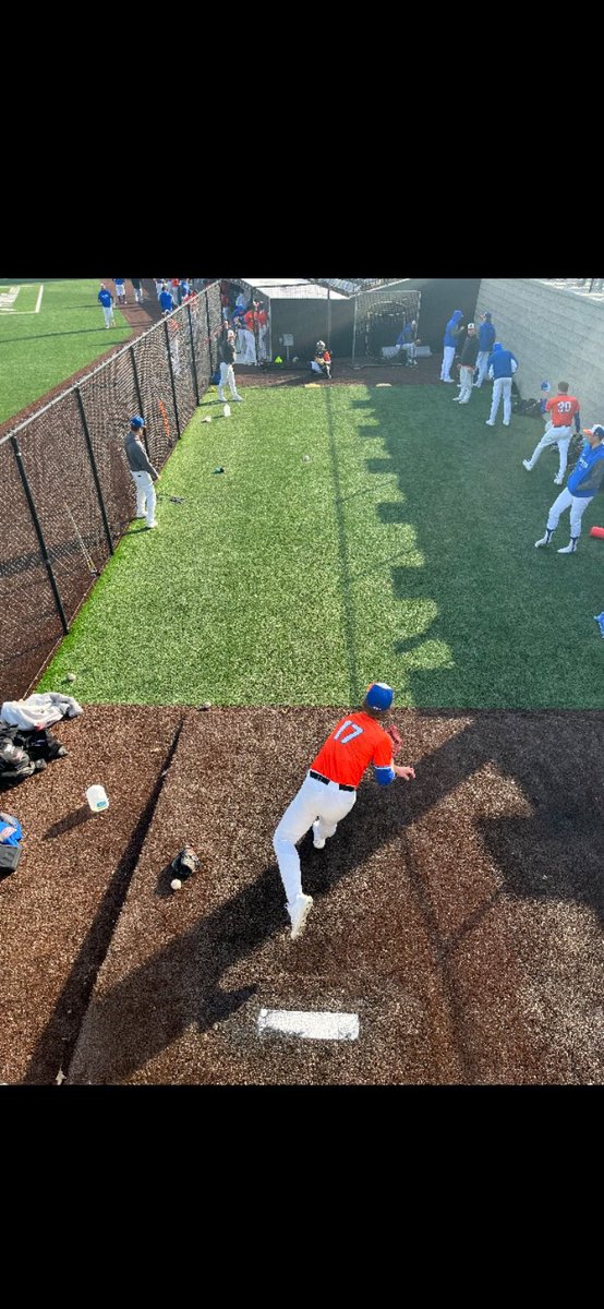 MATCTimes's tweet image. Stormers pitcher Brett Stuessel warming up in the bullpen at Franklin Field.