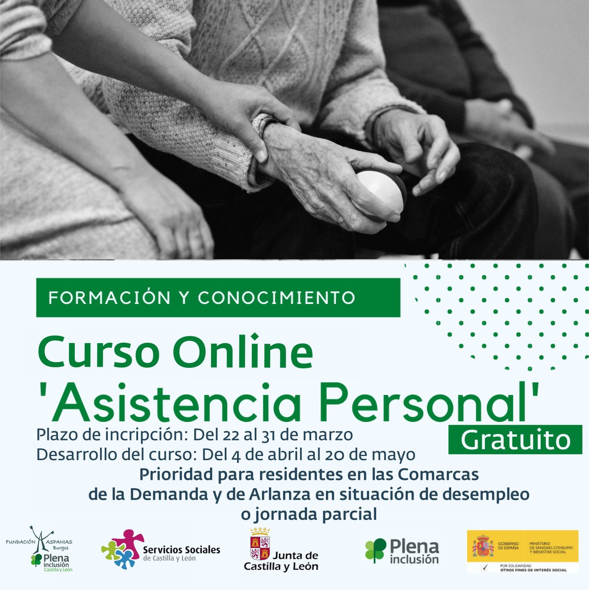 👩🏻‍🎓👨🏻‍🎓¿Quieres formarte como Asistente Personal?
Fórmate con nosotrxs a través de este Curso online gratuito
Plazo de inscripción abierto
 👉n9.cl/cursoapdemanda
ℹ️ agustoencasa@aspaniasburgos.com
<a href="/PlenaCyL/">Plena inclusion CyL</a> <a href="/familiajcyl/">Familia Castilla y León</a> <a href="/AYTOLERMA/">AYTO. DE LERMA (BURGOS)</a> #SalasdelosInfantes #QuintanardelaSierra