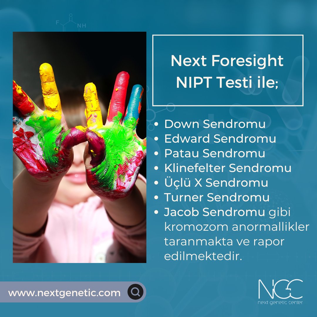 NextGenCen's tweet photo. Next Foresight NIPT testi, 24 fetal kromozomun her birinden DNA fragmanlarının oranını hesaplamak için parçalanmış DNA'nın gelişmiş boyutlandırma yaklaşımını kullanan ileri bir teknolojidir.
#NextGeneticCenter #genetik #NextForesight #NIPTTesti https://t.co/kdkjiXT3kX
