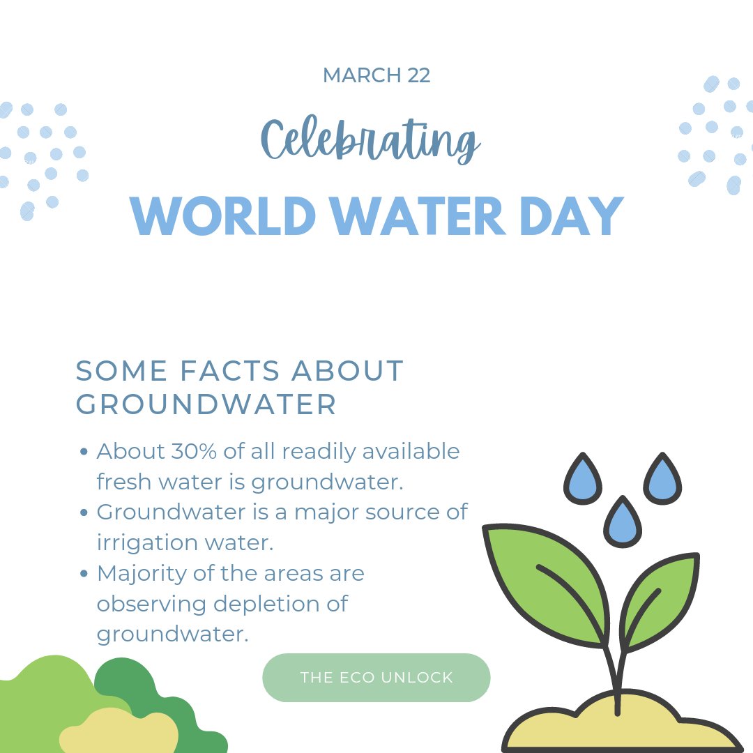 TheEcoUnlock's tweet photo. World water day!
The theme for 2022 is "Groundwater, making the invisible visible".

#WorldWaterDay #WorldWaterDay2022 #SaveWater #everydropcounts #green #ConsciousPlanet #MarkTuan #ohmpawat #PetrolDieselPriceHike #Nevruz #Zomato #JohnsonOut56 #DAYDREAM #tuesdayvibe https://t.co/Qw2s8TC74U