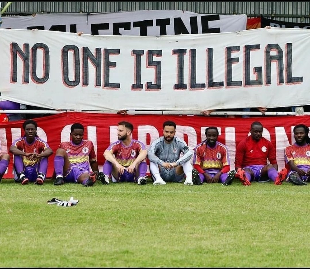 Today, parliament votes on a law that would criminalise refugees, lock them up in offshore detention centres, and give the government powers to strip millions of people of their British citizenship. We say fuck their racist borders #NoOneIsIllegal #claptoncfc #stopNABB