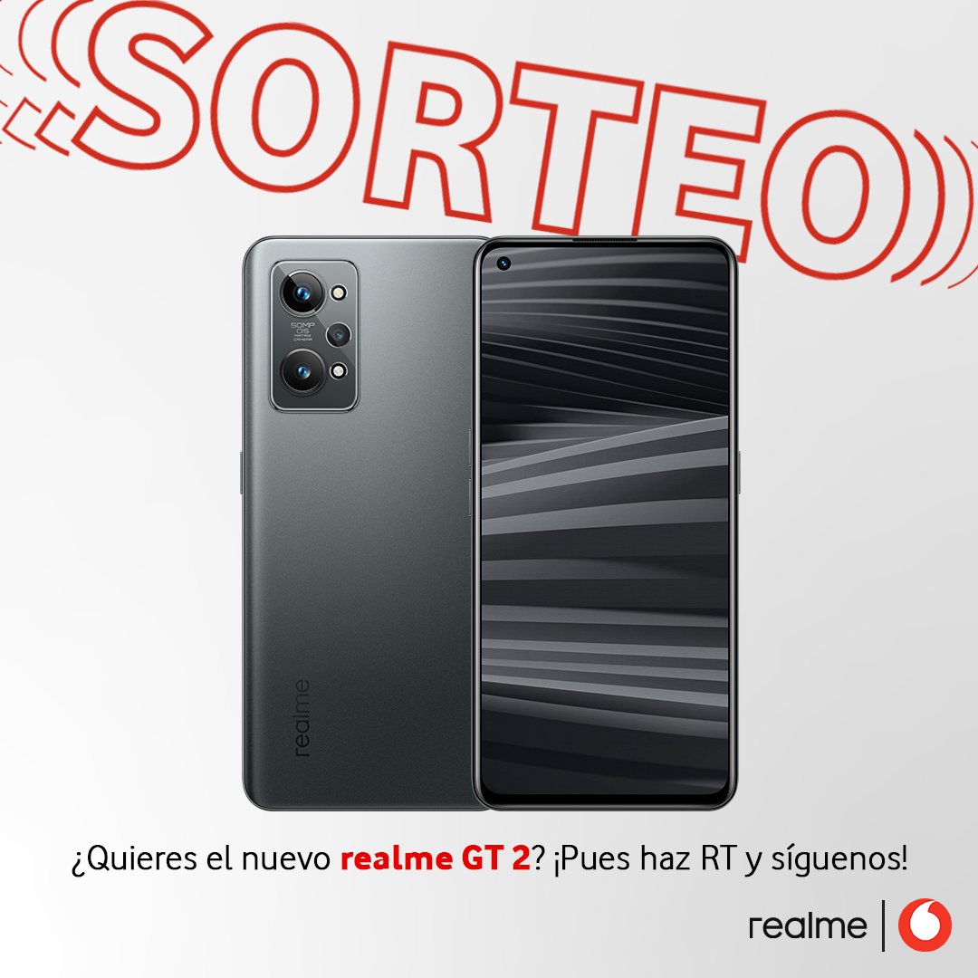 vodafone_es's tweet photo. 🔥🔥🔥🔥🔥👀SORTEAMOS ESTE PEAZO REALME GT 2 👀🔥🔥🔥🔥🔥

1⃣ Sigue a @vodafone_es y a @realmeespana

2⃣ Haz RT

➕ https://t.co/SxS5BN1fe9 https://t.co/xyNQ2FgyGI