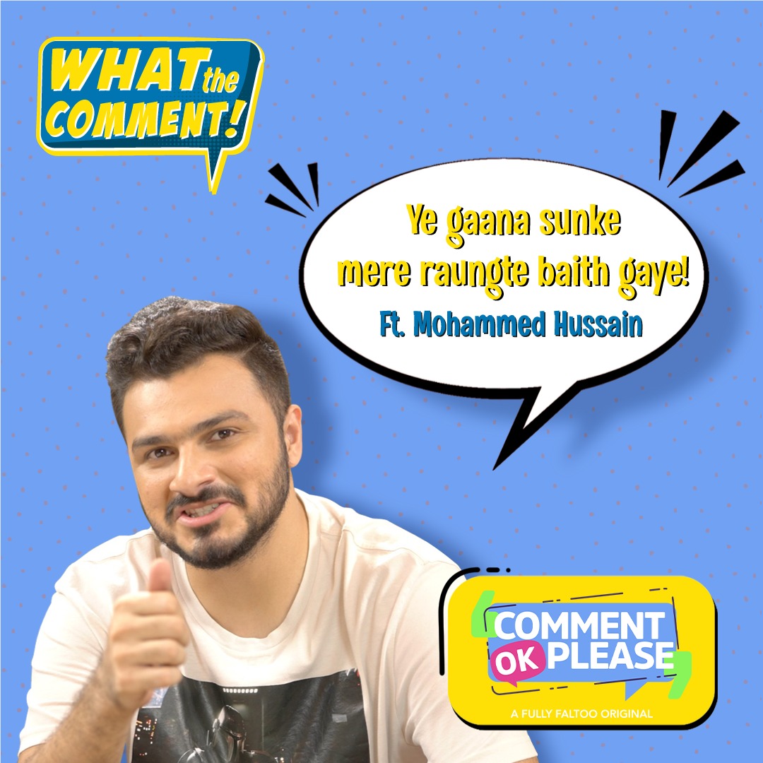 realfullyfaltoo's tweet photo. In today's segment of "What The Comment" tell us aisa kaunsa gana hai jise sunke "aapke raungte baith jaate hai"? #BeFullyFaltoo

Also, don't forget to catch "Comment Ok Please" on our YouTube channel! 
https://t.co/opQRKtPGDH

#CommentOkPlease #FullyFaltoo #FullyEntertaining https://t.co/flW9gYhFQc