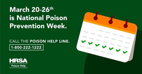 NPPW is an opportunity to highlight the dangers of poisonings for people of all ages and promote community involvement in poisoning prevention. HRSA funds 55 poison control centers across the nation and the Poison Help Line (1-800-222-1222).