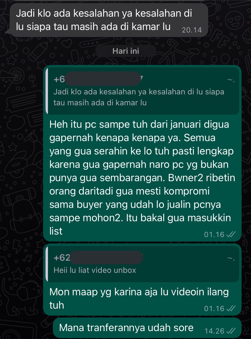 chocollect_'s tweet photo. Busuk busukkk

Bikin thread deh ntar pagi buta bodo amat gua udah kesel. Gua udah nanggung sanksi sosial berminggu2 sampe disindir sama banyak orang tai https://t.co/GMOWddih5W