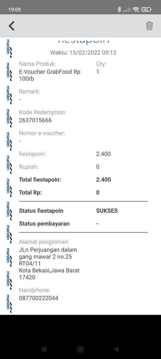 sastronot_'s tweet photo. Mohon maaf @mandiricare ini saya dari februari nuker fiesta poin kok belum masuk juga ya sampe sekarang? @bankmandiri 

#fiestapoin https://t.co/ZKevzT9mNi