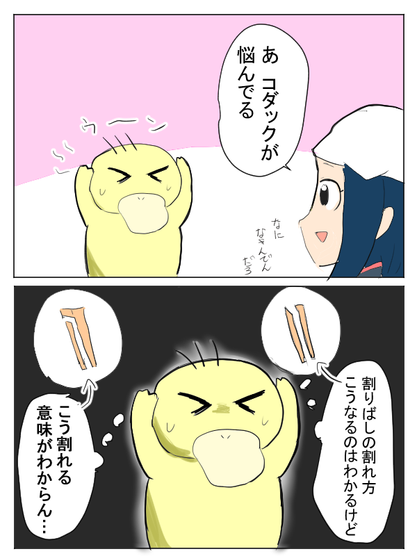悩むコダック 