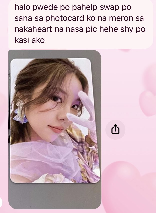 Solarsido_hi's tweet photo. WTT/LFT 🥺 

Helping a friend ☺️

Have: left picture ✌🏻
Want: right picture (between the 2 pc na may 🥰)

🏷 Wheein, Whee Photocard https://t.co/jcAYJdQB7m