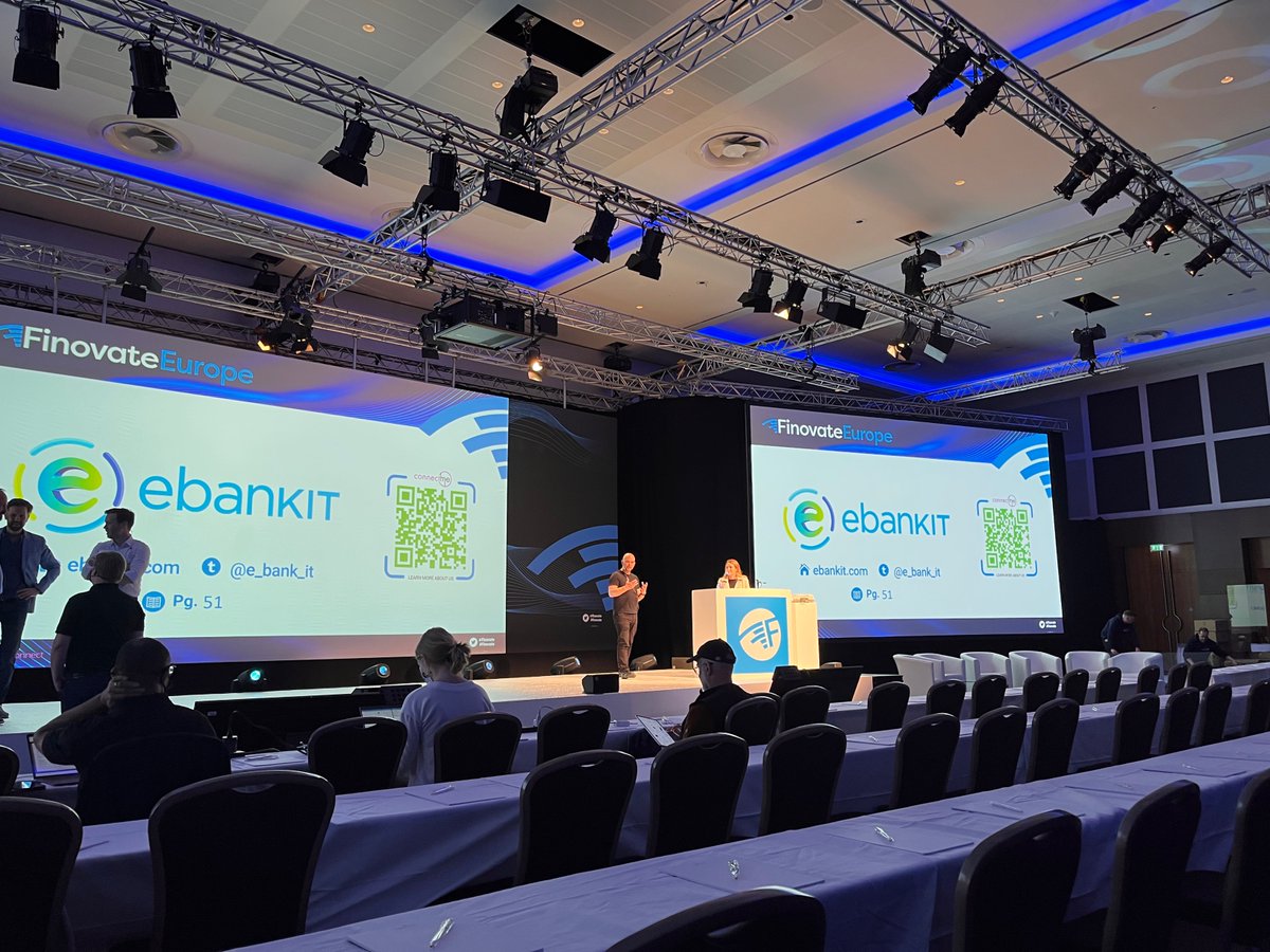 e_bank_it's tweet photo. In just a few hours, ebankIT will be on the stage of @Finovate Europe! Stay tuned and join us at our live demo at 12:15 p.m. GMT.
#finovate #finovateurope #digitalbanking #banking #fintech #humanizingbanking #ebankIT https://t.co/sdbcDmKIle