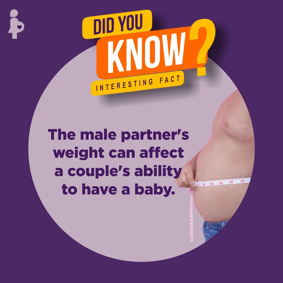 AppBabyready's tweet photo. DID YOU ALL KNOW?                                                                                                                                                                         
The male partner's weight can affect a couple's ability to have a baby https://t.co/VfiDHP1Pb4