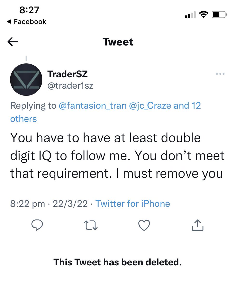 transfo48282048's tweet photo. Haha what a loser, when he lost to an argument he has to play dirty bu blocking. Double IQ but when things dont go his way, he ran away by blocking out to not hear anymore like a dog he is https://t.co/6KUCMc5YgE