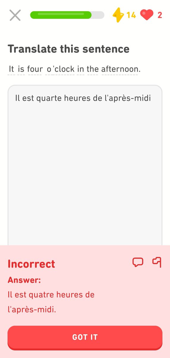 LaToyaa1's tweet photo. @duolingo is this answer incorrect? https://t.co/yNNVcMVBof