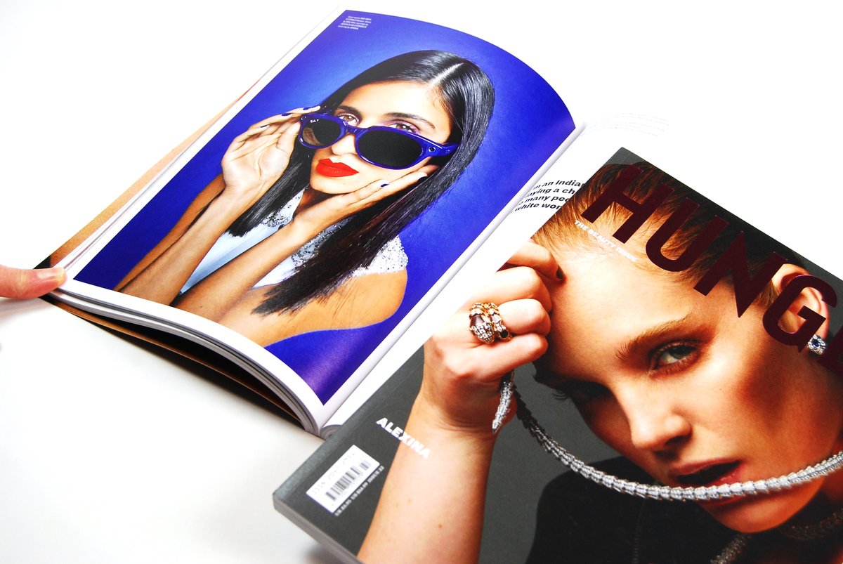 Hunger Beauty Magazine - paper choice is so important.
 Why choose Xper? lick coated bright white, giving that uncoated feeling but keeping the intensity of colour and skin tones needed within each image. Team work on print curves.It's all about collaboration.