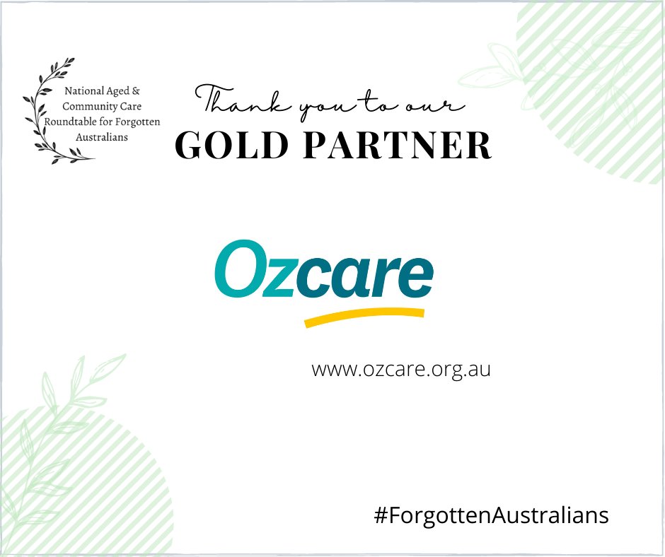 SAT_Community's tweet photo. On behalf of the National Aged and Community Care Roundtable for Forgotten Australians, we would like to thank our Gold Sponsor @OzCare for supporting this significant event. For more information visit https://t.co/GxZc2fQtf9 
#ForgottenAustralians #agedcare #communitycare https://t.co/j2uSiWZzhH
