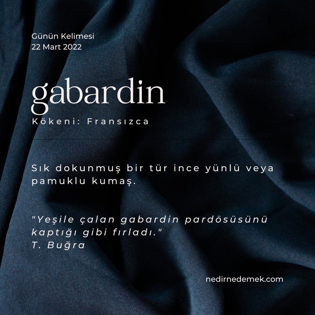 Nedirnedemekcom's tweet photo. Gabardin ne demek?

https://t.co/Advr7zrFQW

#gabardinkumaş https://t.co/ZFobcXkU7S