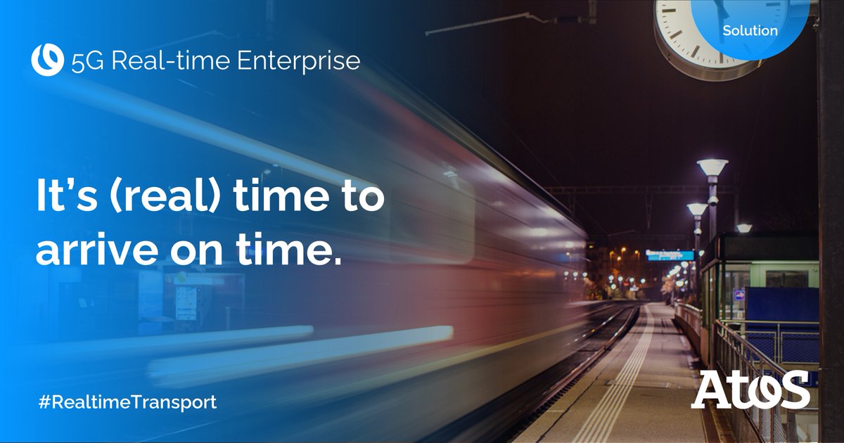 AtosBelux's tweet photo. [#5GRealtimeEnterprise] 🚄  Use case for #Transport
Real-time processing of manifests, luggage, predictive maintenance, #AR-enabled connected workers, passenger counting and security, temperature screening, AGV control. 

How? Learn more 👉 https://t.co/v23X6Woh5P https://t.co/jDpsUlRmzx
