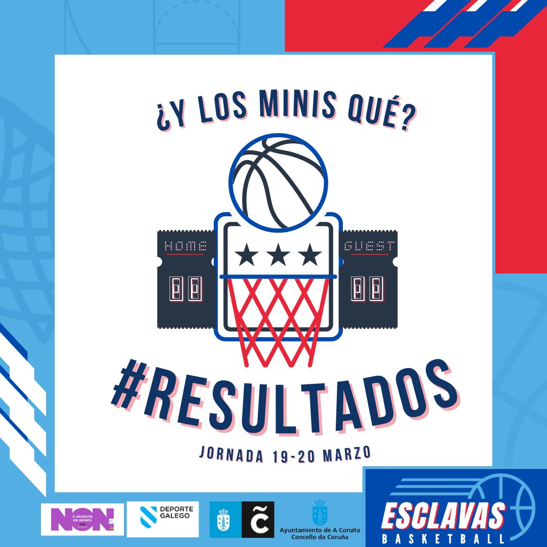 ClubEsclavas's tweet photo. ⚠️¿Y los minis qué?⚠️
📰#Resultados
➡️Benjamin Azul🆚 @cbcambre
➡️Alevin Masc.🆚 @ClubCalasanz
➡️Alevin Fem.🆚 @CBMOleiros
➡️Benjamin Masc.🆚 @CBMOleiros
#GoMiniBLues 🔥💙 @Deportegalego @ConcelloCoruna https://t.co/FmnEEL2CWl