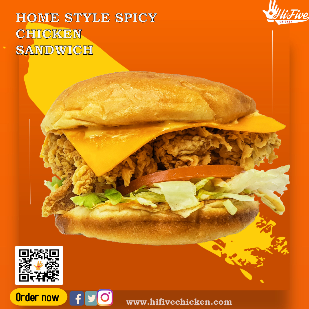 hifivechicken's tweet photo. What are you craving today??
Try Hi Five’s HOME STYLE SPICY CHICKEN SANDWICH. Come in and see why this is Hi Five’s most popular Chicken Sandwich. It will not disappoint! 
                       #crispychickenburger#chickenfillet#burgerlovers#hifiveburger#burgerforlife https://t.co/l4DYW0yUqM