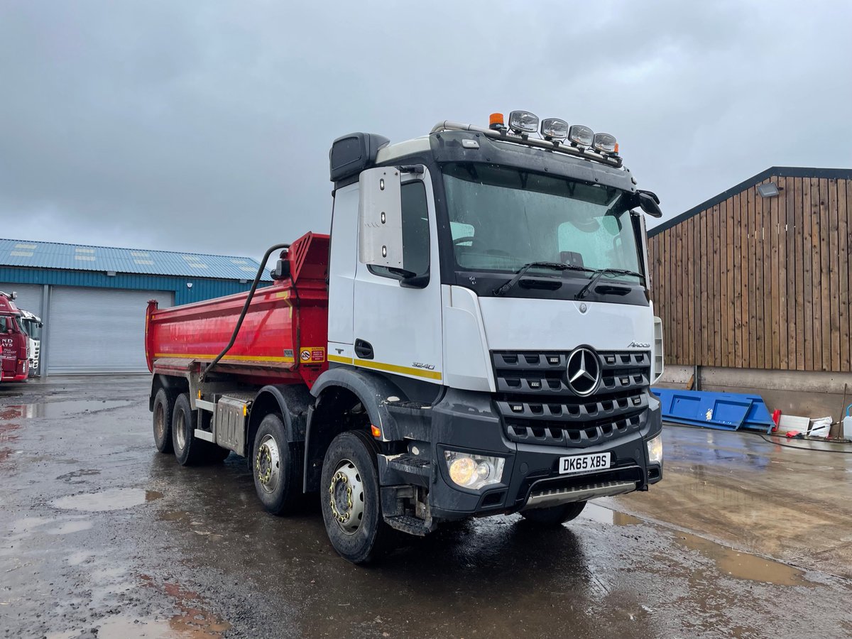 2015 (65) Mercedes Arocs 3240 8x4 Tipper, day cab, automatic gearbox, Abba steel body, weighed, 445,476km, test Sept 2022 #StrathclydeCommercials #CommercialVehicles #TrucksForSaleUK