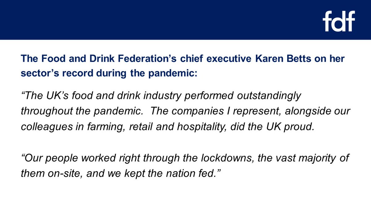 Foodanddrinkfed's tweet photo. FDF CEO @KarenEBetts praises the UK #FoodAndDrink sector’s #HiddenHeroes. #FDFConference https://t.co/wdtvZx4m6C