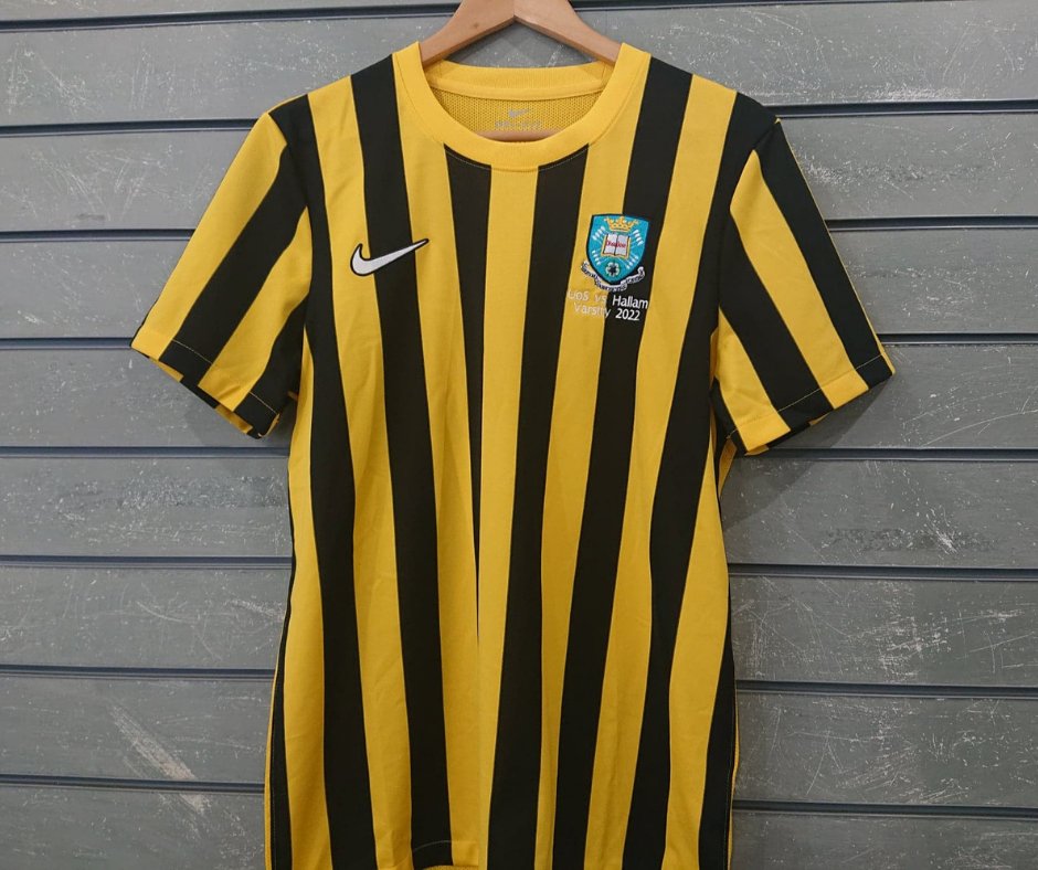 twentytwoshopuk's tweet photo. Good luck to all @ShefUniFootball teams competing in varsity against @HallamMensFooty today.
Special mention to @ThePrintroom_ for helping us turn these around in plenty of time for todays games 👍🏆
#SUMFC #BlackandGold #UoS #SheffieldVarsity #teamwear #bytwentytwo https://t.co/f8Ngy4Wirz
