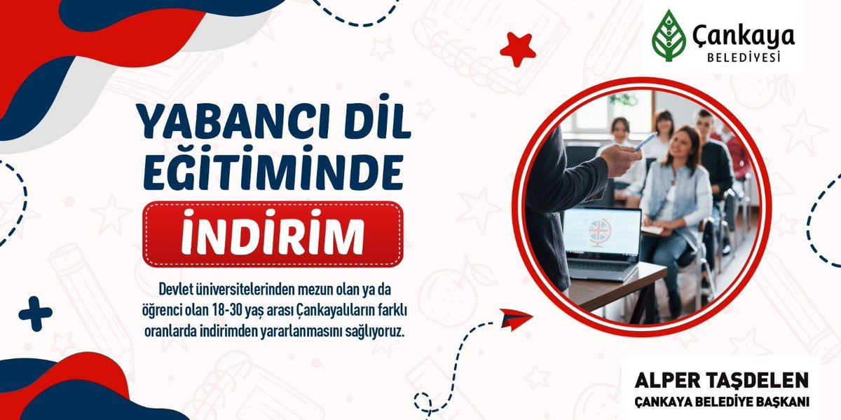 Yabancı dil bilmeyen genç Çankayalı kalmasın...

Gençlerin yabancı dil öğrenmesine destek olmak amacıyla 11 yabancı dil eğitim merkezi ile indirim protokolü imzaladık. 

İndirim oranları ve  ayrıntılı bilgi için👇
bit.ly/YabancıDilEgit…