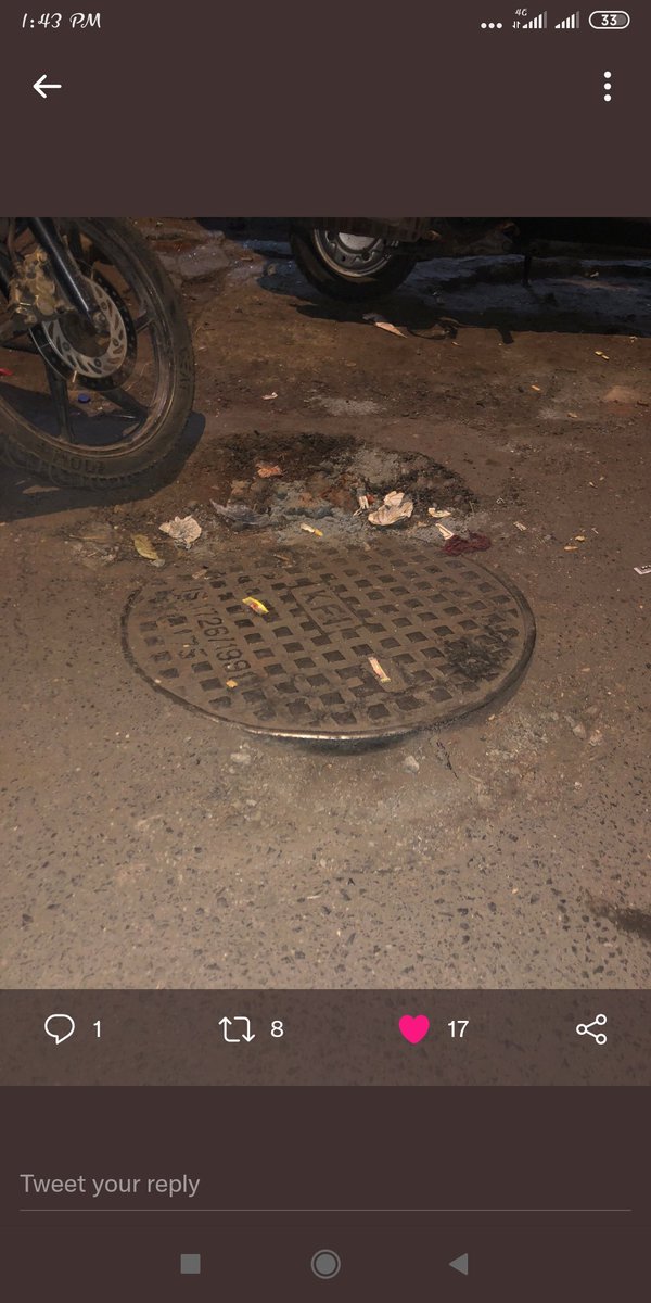 Shoheb_Qureshi7's tweet photo. Plzz repair this sewer chamber as soon as possible before any mishap/injury to citizens
 #Location- opp to khairabad restaurant water street road byculla (w) Mum 8 @ACI_Mumbai @mybmc @mybmcWardE @Aslam_Merchantt @CampTransit https://t.co/AKX4UJU5lM https://t.co/B8Zxuk7m9p