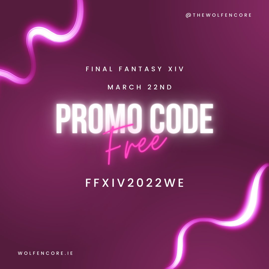 thewolfencore's tweet photo. Howlers,

You can redeem an exclusive free code today for Square Enix's critically acclaimed MMO, Final Fantasy XIV!

We won't tell you what the code redeems, but we do want to see screenshots with the hashtag #FFFXIV2022WE 

Happy Gaming 

-Thomas Q

#TUSStuart #FFXIV #FreeCode https://t.co/F2rz3g2JVr