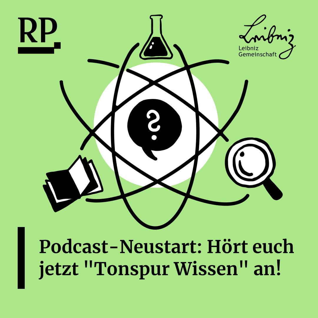 LeibnizWGL's tweet photo. "Tonspur Wissen" ist wieder da.
Unser Wissenschafts-#Podcast geht in die nächste Runde. Mit einem neuen Partner: @rponline. Weiter am Mikrofon: Moderatorin Ursula Weidenfeld @dastutmannicht. 
https://t.co/GOxIKd1Tsp und https://t.co/zlINyzHvbk 
#Wissenschaft #Forschung #wisskomm https://t.co/26otgKwgZs