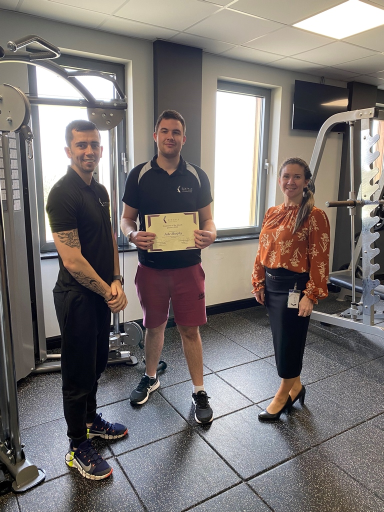 HotelKinsale's tweet photo. A huge congratulations to Jake, our swim programme coordinator on his recent win of Employee of the Month, pictured here with our Leisure Club Manager Radenko and HR Manager Oonagh. 

Well done Jake! 🏊🏋🏊

#thankyou #congratulations #ourteam #ourcrew #awards #employmentawards https://t.co/fvqMLtyftv