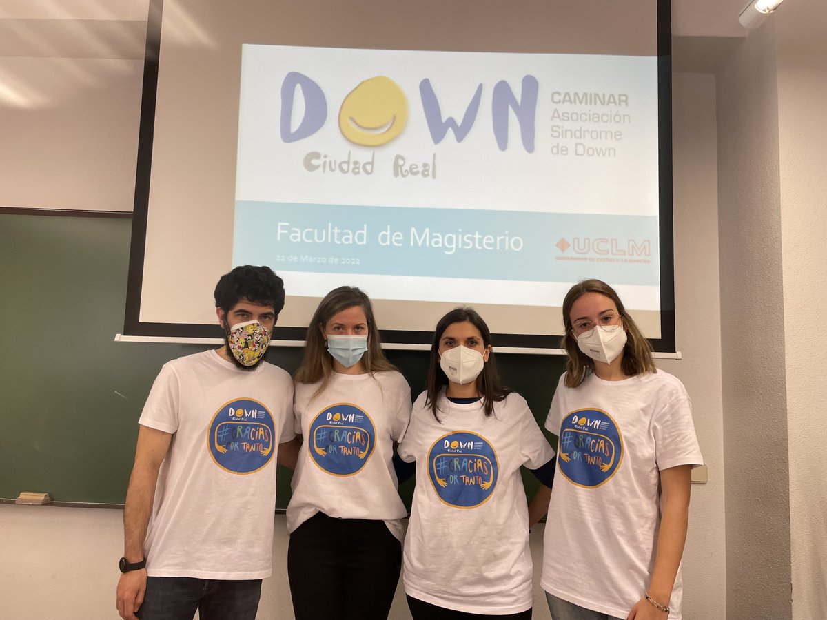 AsocCaminar's tweet photo. Nuestro equipo ya está listo para contarles a los alumnos de la Facultad de Educación de la @uclm_es cómo trabajamos desde el CDIAT ¡Nos encanta contarles lo que hacemos! #educacion #ulcm #inclusion #incluyeme #downinfluencer #masupquedown #colabora https://t.co/GVvXxkZmJf